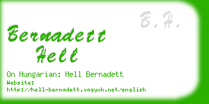 bernadett hell business card